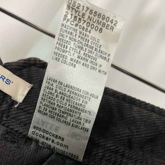 Dockers Size 16 Short Corduroy Chino Straight Leg Pants Retro Fall Winter - Picture 6 of 7